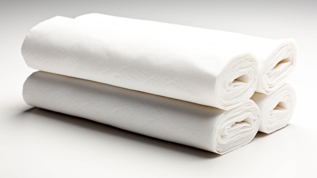 Paper towel on white background