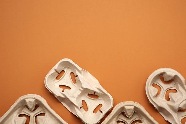 Paper tray for drinks in takeaway cups on four cups