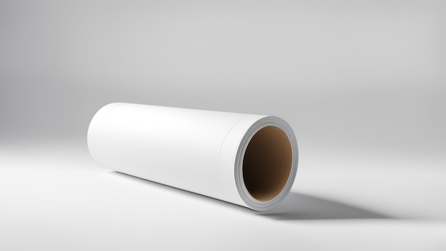 Photo paper tube isolated on white background