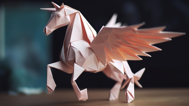 A paper unicorn with the word unicorn on it