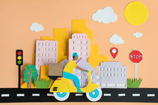 Paper urban transport assortment