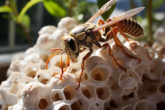 Paper Wasp Nest Under Porch