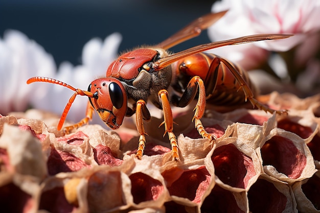 Paper Wasp Nest Under Porch