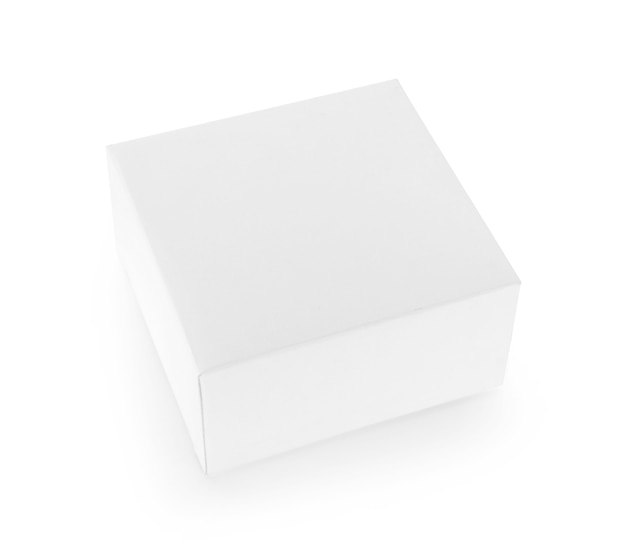 Paper white box on white background