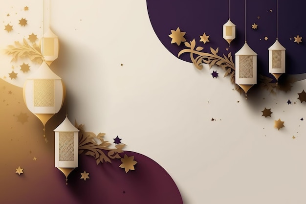 A paper with gold and purple background that says happy new year