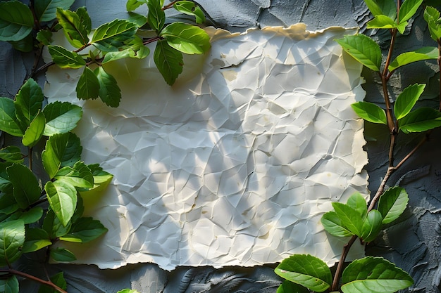 Paper With Green Leaves