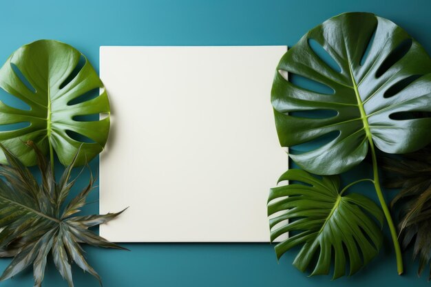 Photo paper with leaves