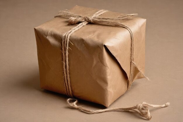 A paper wrapped giftbox background