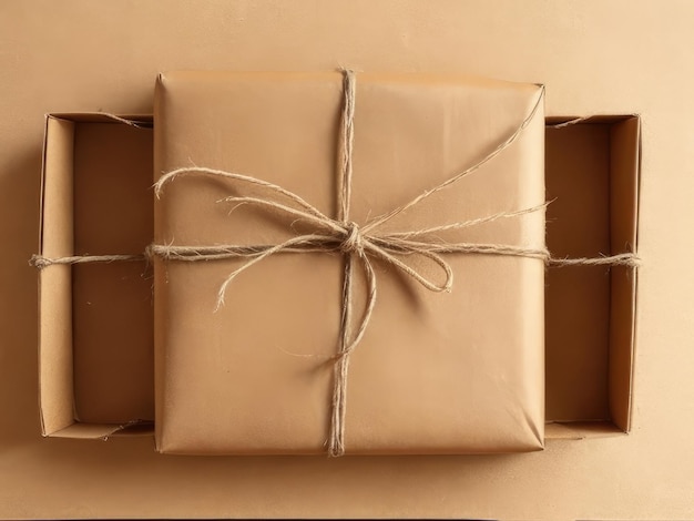 A paper wrapped giftbox background