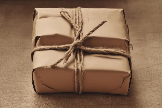 A paper wrapped giftbox background