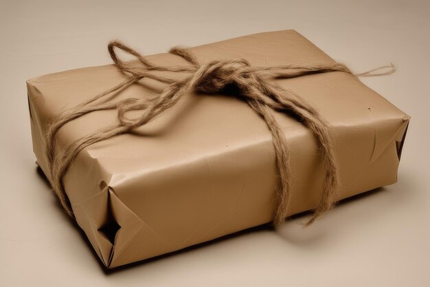 A paper wrapped giftbox background