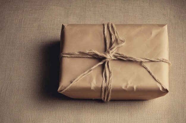 A paper wrapped giftbox background