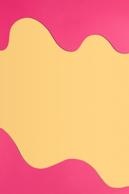 Paper yellow background with shaped pink elements