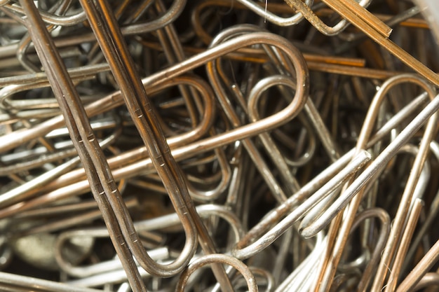 Paperclips close-up