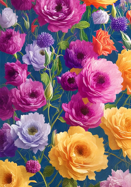 Papercut flowers on striking Pantone backdrop