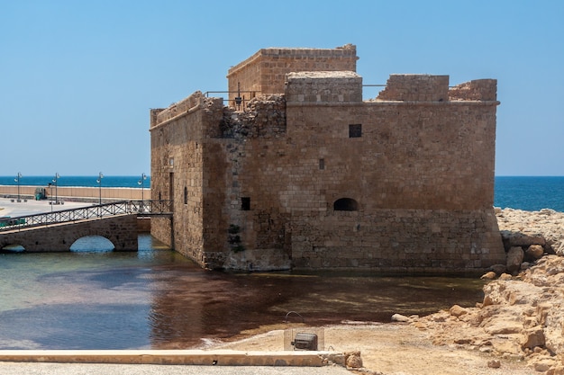 PAPHOS, CYPRUS, GREECE - JULY 22 : Old fort at Paphos Cyprus on July 22.