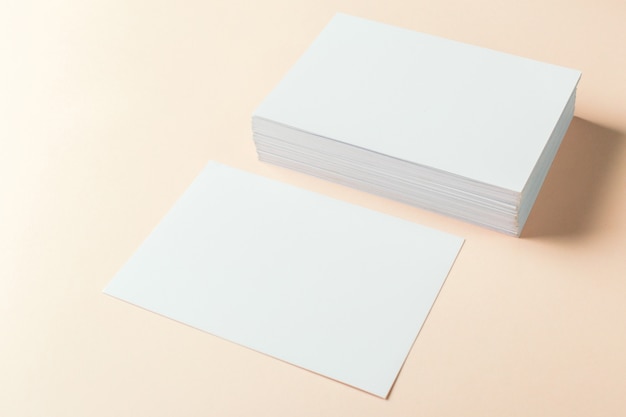 Papier blanco visitekaartjes