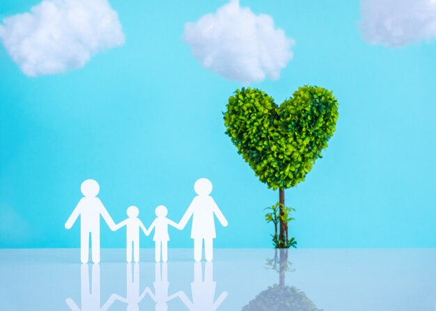 Papier gesneden van familie