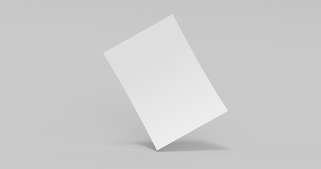 papier illustratie mockup 3d render
