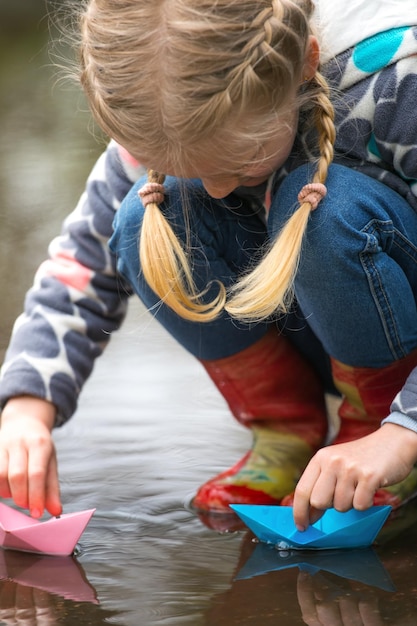 Foto papieren bootje