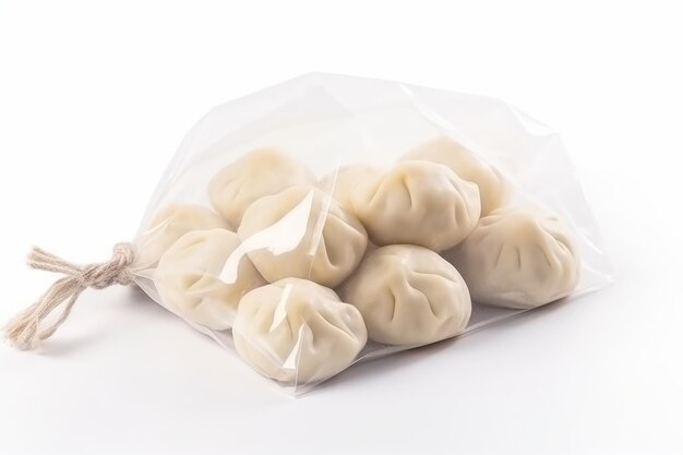 Papieren zak dumplings eten genereren Ai