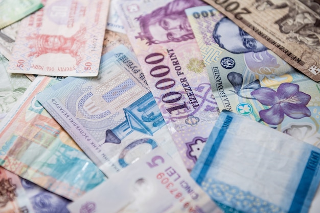 Papiergeld achtergrond van de verschillende landen