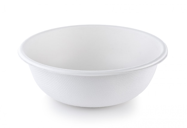 Papper bowl on white background