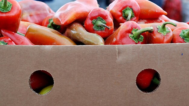 paprika for sale in a farmers market