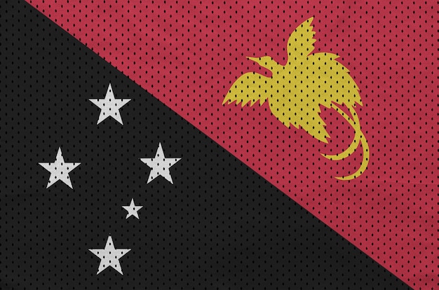 Papua New Guinea flag printed on a polyester nylon sportswear