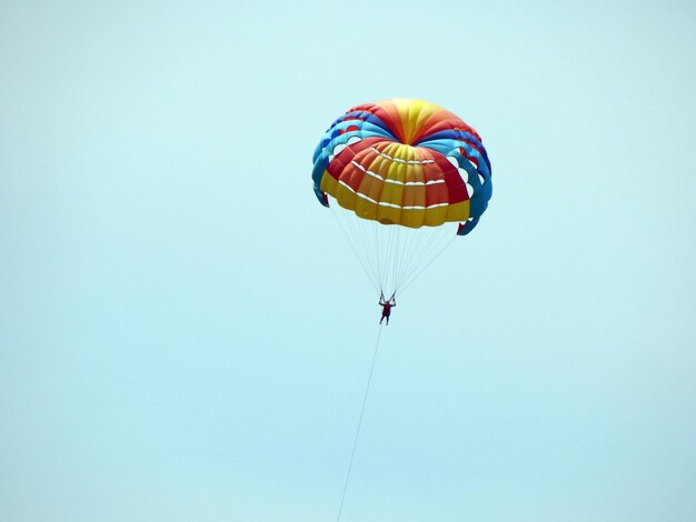 Parachuting over the sea parasailing