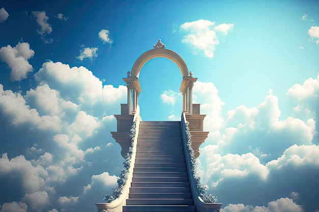 Paradise arch serenity with stairway to heaven