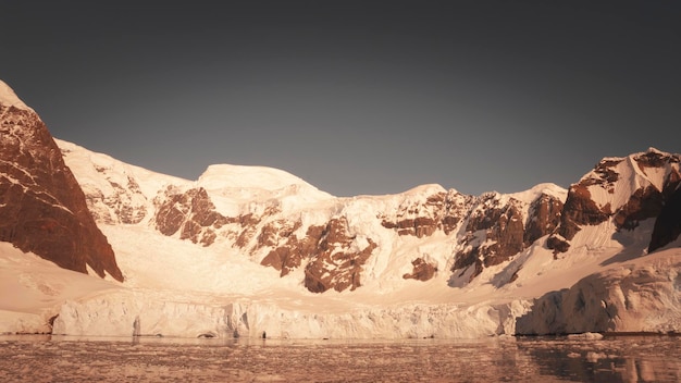 Paradise bay glaciers and mountains Antartic peninsula Antartica