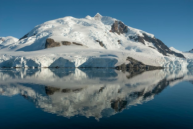 Paradise bay glaciers and mountains Antartic peninsula Antartica