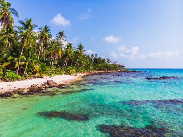 paradisiac island with crystal clear water