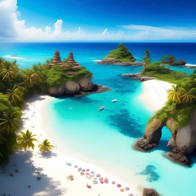 Paradisiacal beaches Background