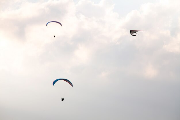 Paragliding and hang gliding in Brazilian sky