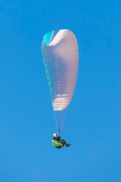 Paragliding in the sky