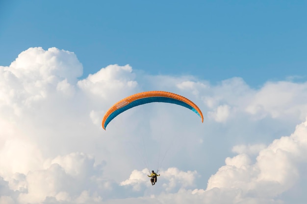 Paragliding in the sky