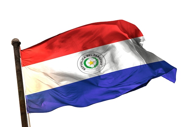 paraguay flag on a white background image