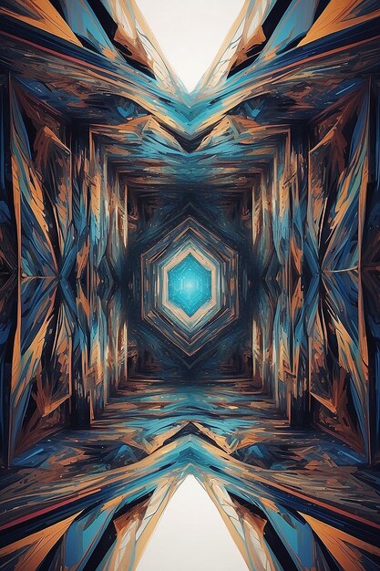 A parallel dimension where reality warps into abstract geometric ...