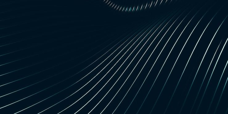 Photo parallel lines curves distorted shapes plastic tube surface modern abstract 3d illustration