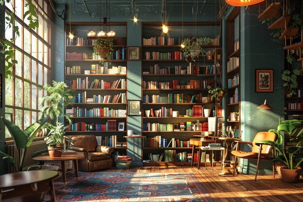 Parallel universe library with books chronicling i