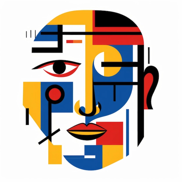 Parallel Vector De Stijl Modern Contrast Line Illustration