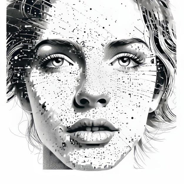 Parallel Vector Pointillism Hyperrealistic Dots And Cracked Celebrity Portraits