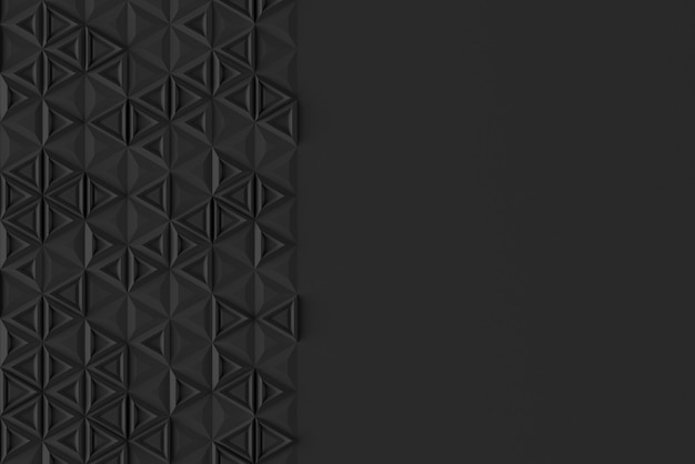 Parametrische digitale textuur van driehoeken met verschillend volume en interne patroon 3D illustratie
