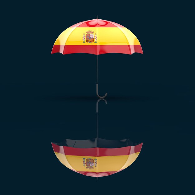 Parapluconcept - 3D Illustratie