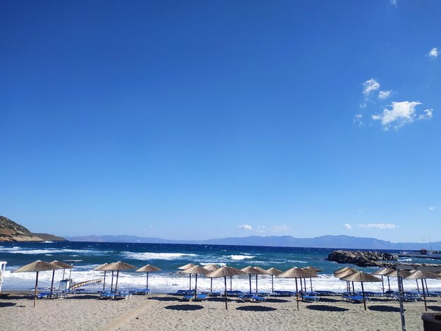 Parasols on the beach