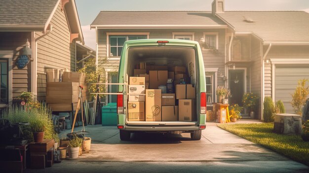 写真 バンの荷物箱