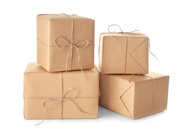 Parcel gift boxes  background