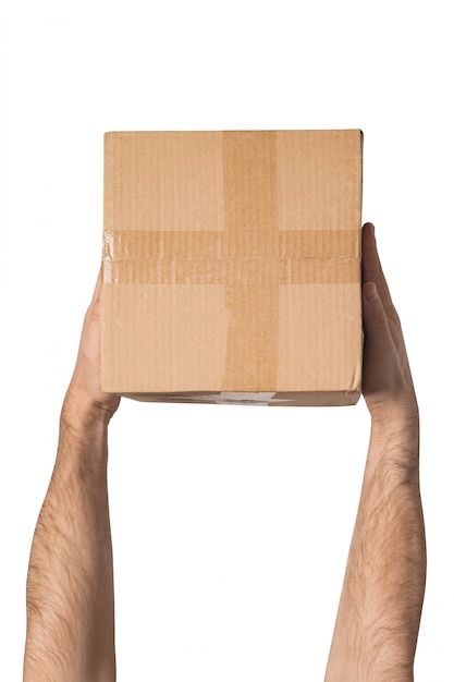 Parcel in male hands.